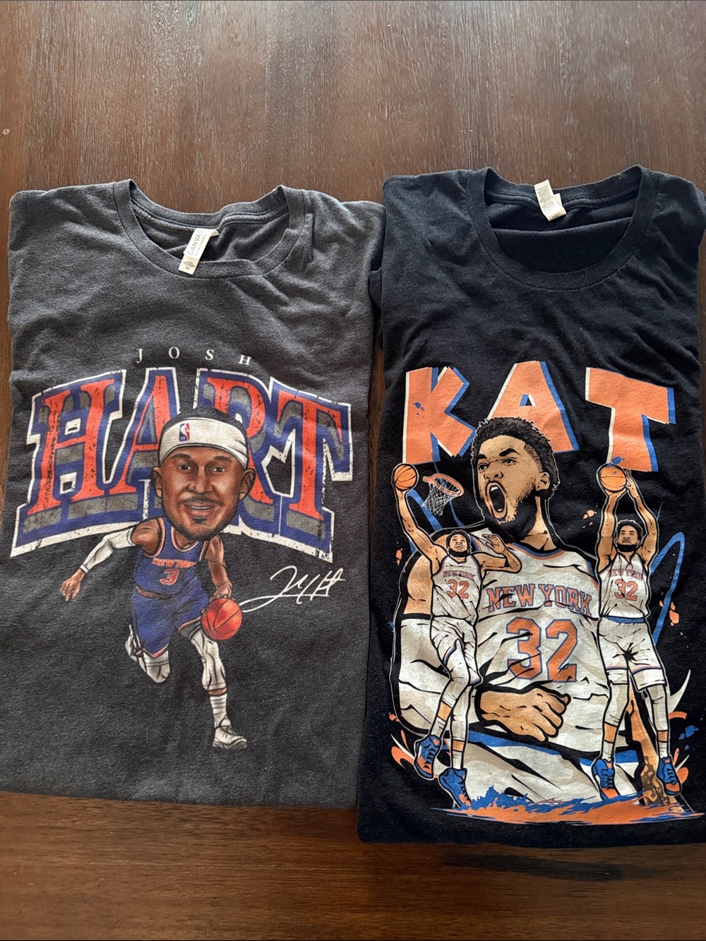 New York Knicks Josh Hart KAT Bella Canvas Crewneck Tee shirts XXL